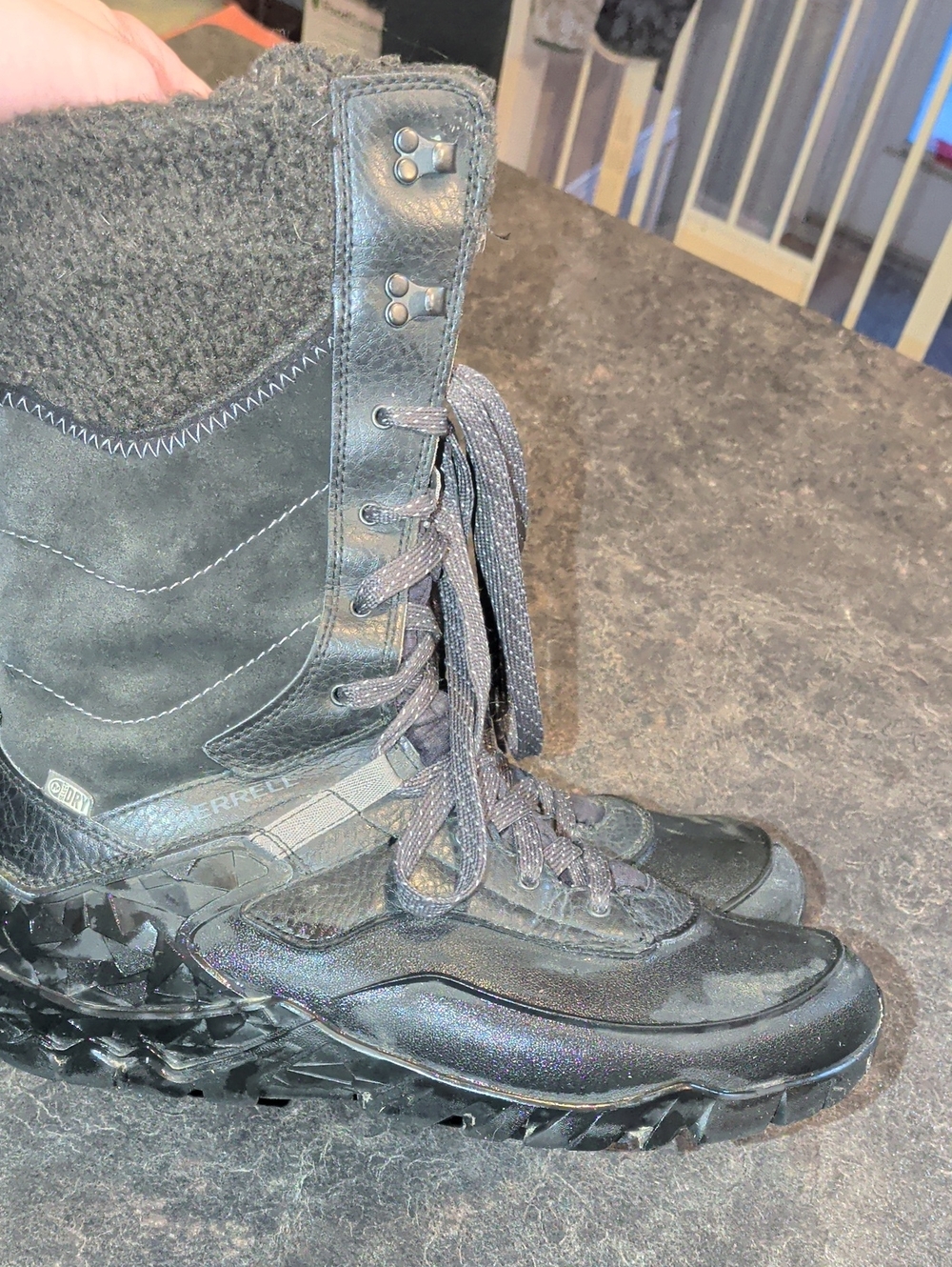Merrell Women's Black Lace-Up Winter Boots